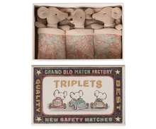 Load image into Gallery viewer, Maileg Triplets, Baby Mice in Matchbox - Checker