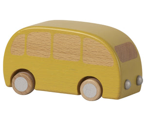 Wooden Pull Back Bus