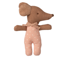 Load image into Gallery viewer, Maileg Sleepy Wakey Baby Mouse in Matchbox-Rose Dot   RD
