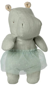 Maileg Safari Friends, Hippo with Skirt, Small - Mint