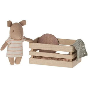 Maileg Pig in a Box, Baby - Girl