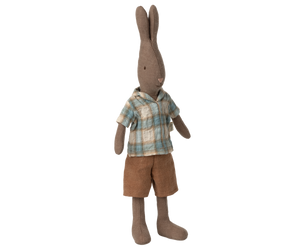 Maileg Rabbit, Size 2 - Brown - Shirt and Shorts S/S