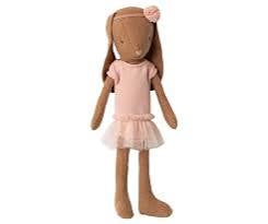 Maileg Bunny, Size 1 - Chocolate Brown - Ballet Suit and Skirt Rose  CbR