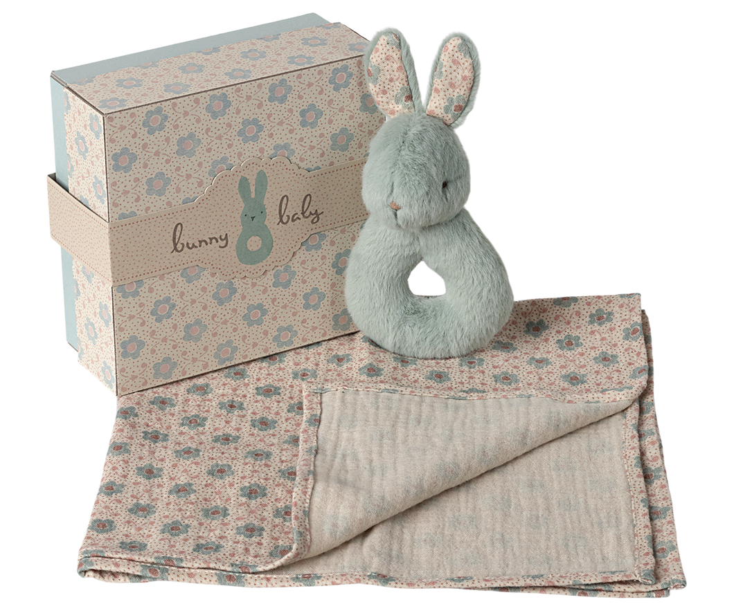 Maileg Rabbit Rattle Set - Mint