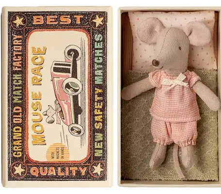 Maileg Little Sister Mouse In Matchbox  LSC