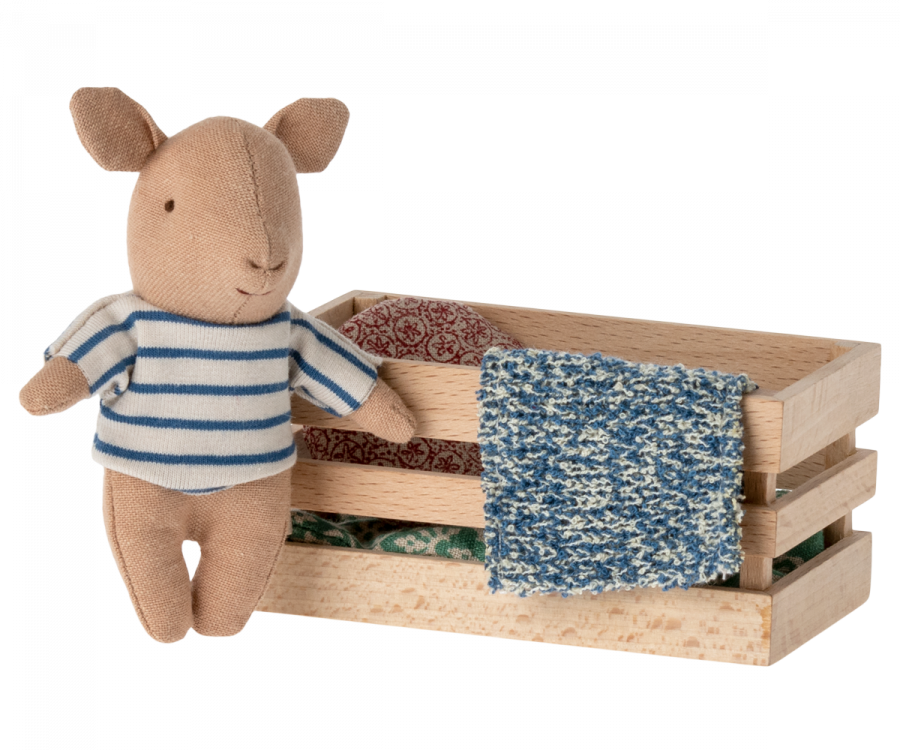 Maileg Pig in a Box, Baby - Boy