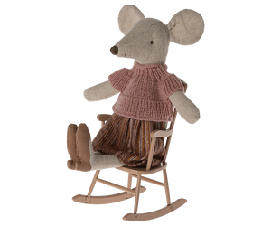 Maileg Rocking Chair, Mouse - Dark Powder