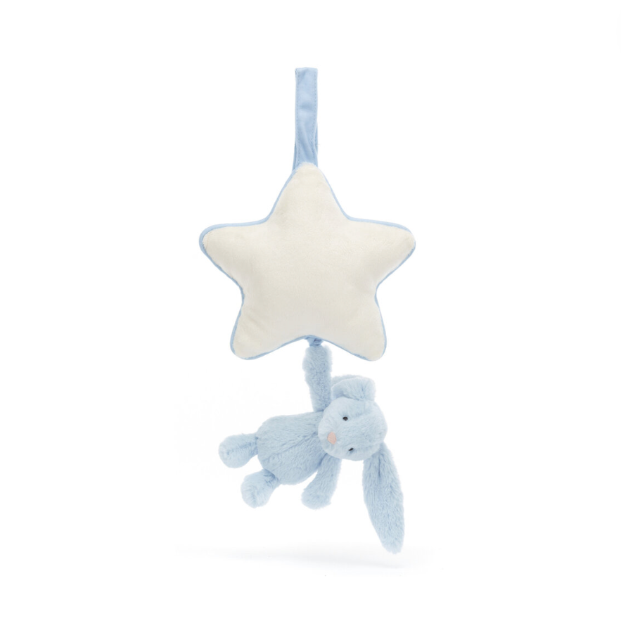 Jellycat Bashful Blue Bunny Musical Pull