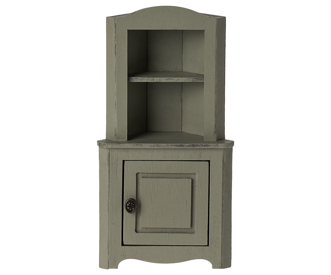 Maileg Corner Cabinet, Mouse - Light Green