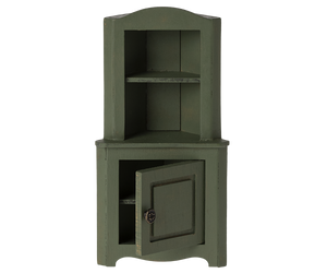 Maileg Corner Cabinet, Mouse - Dark Green