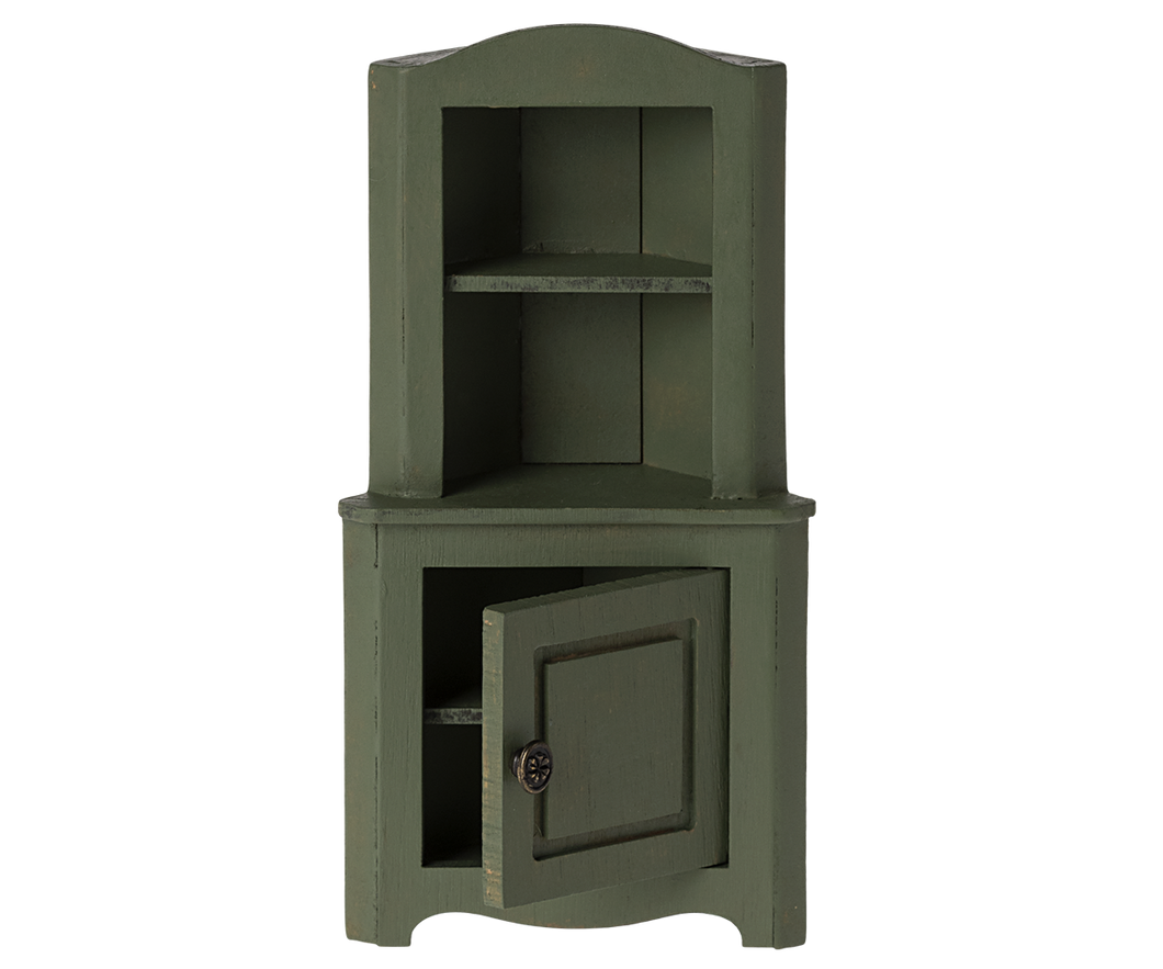 Maileg Corner Cabinet, Mouse - Dark Green