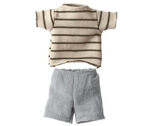 Maileg Striped Blouse and Shorts, Size 1