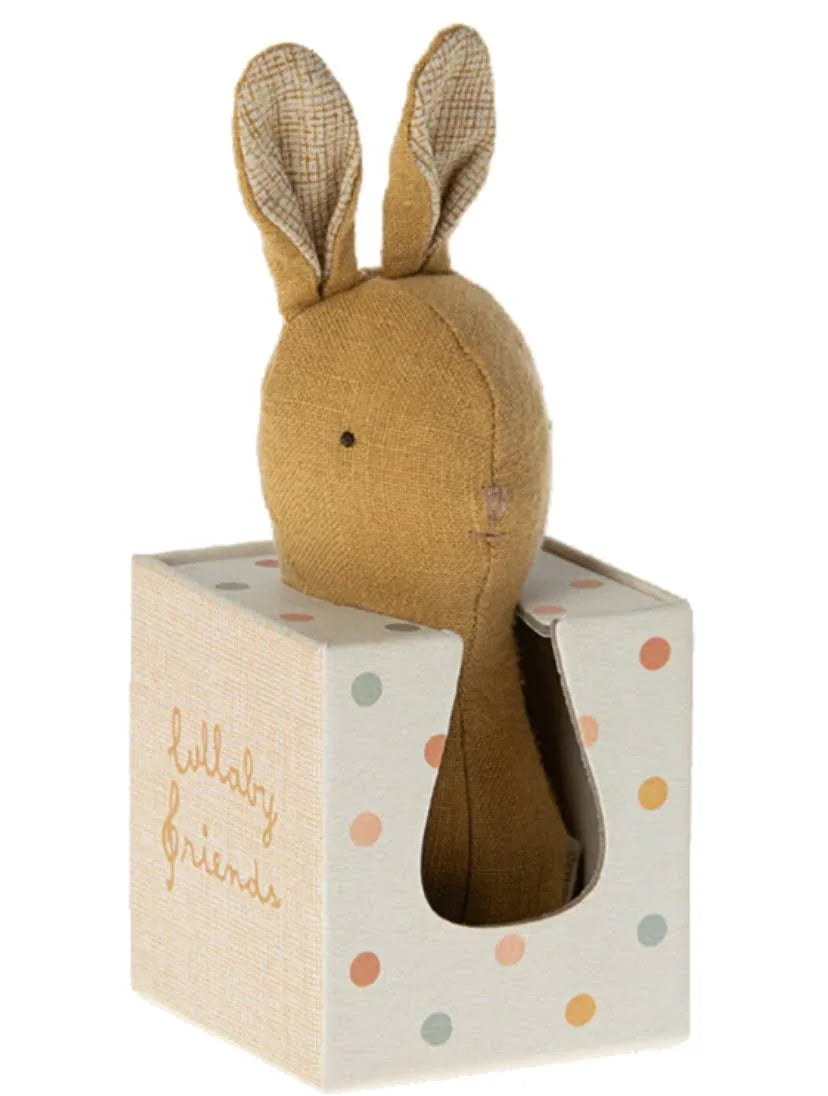 Maileg Lullaby Friends, Bunny Rattle - Dusty Yellow