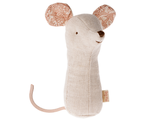 Maileg Lullaby Friends Mouse Rattle - Natural