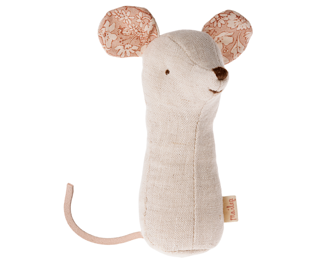 Maileg Lullaby Friends Mouse Rattle - Natural