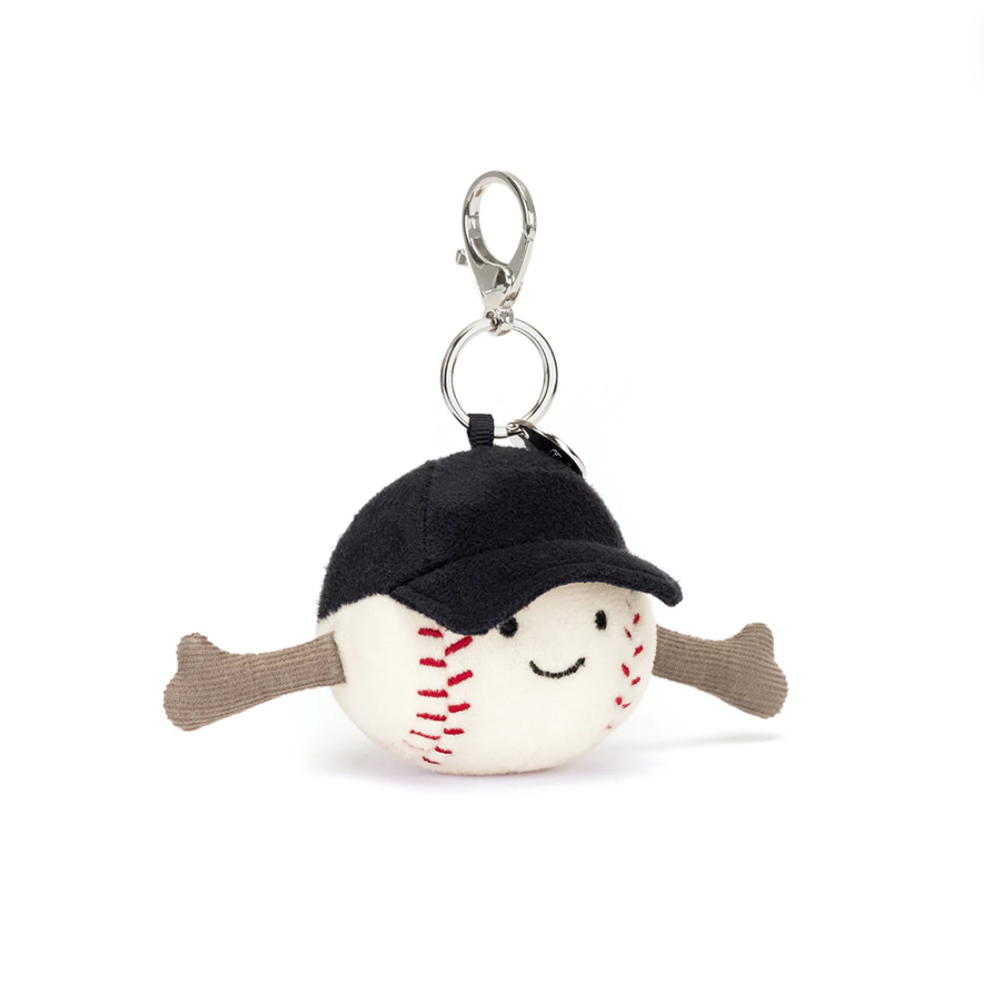 Jellycat Amuseables Sports Baseball Bag Charm