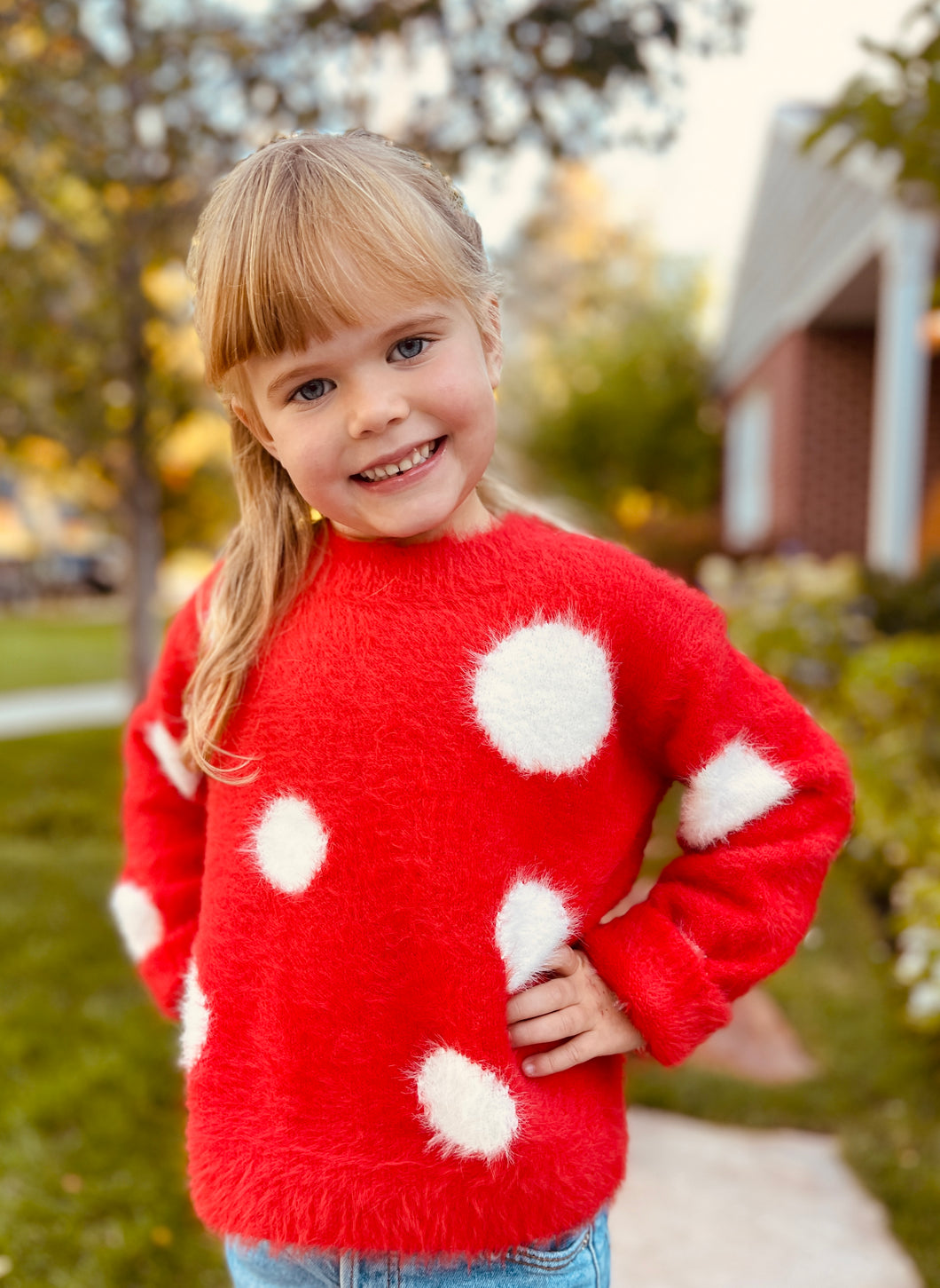 Stella McCartnrey Fluffy Red Sweater