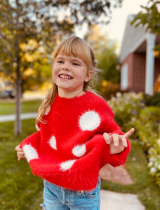 Stella McCartnrey Fluffy Red Sweater