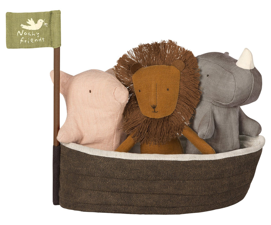 Maileg Noah's Friends Ark with 3 Animals - Stuffy