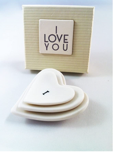 Miniature Porcelain Heart Dishes