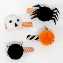 Load image into Gallery viewer, Halloween Pompom Hair Clips
