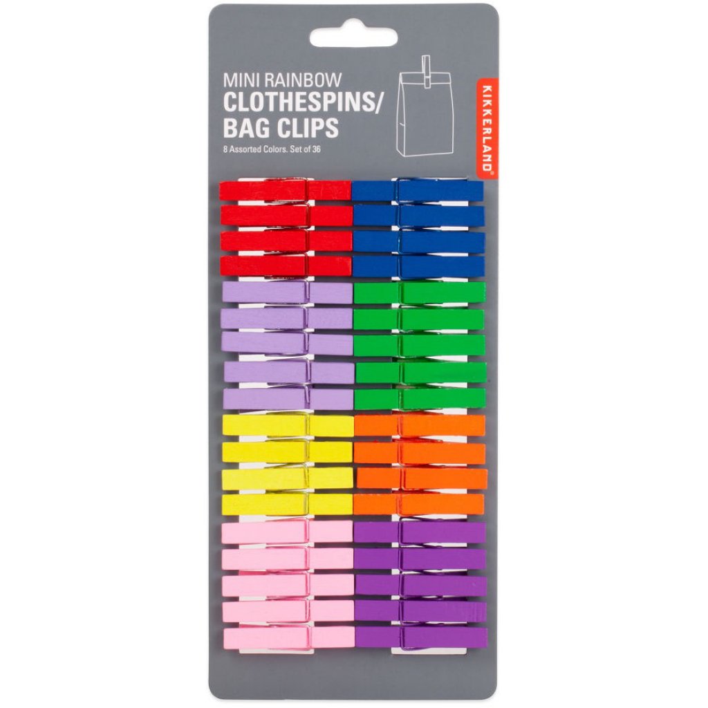 Mini Rainbow Clothespins/Bag Clips