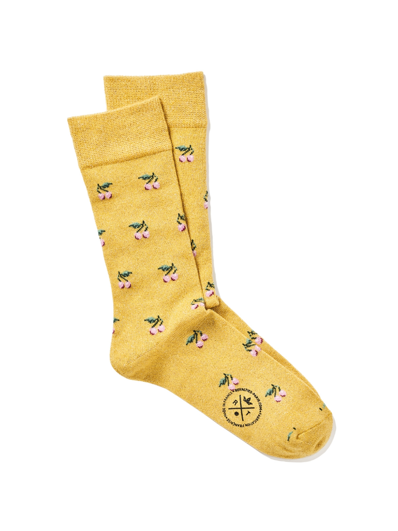 Gold Cherry Socks