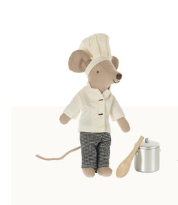 Maileg Chef Mouse w/Soup Pot and Spoon