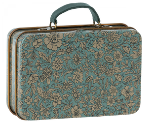 Maileg Small Mouse Suitcase, Blossom - Blue