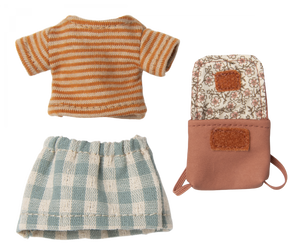 Maileg Clothes and Bag, Big Sister Mouse - Old Rose BSR