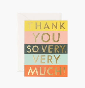 Rifle Paper Color Block Thank You Cards (boxed set of 8)