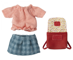 Maileg Clothes and Bag, Big Sister Mouse- Red cbS