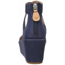 Load image into Gallery viewer, Nyssa Navy Wedge with Elastic Sandal
